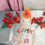 Resin Alphabet Keychain A to Z & Numbers 1 to 10